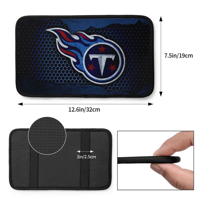 Car armrest box pad Tennessee Titans5 Printed central armrest box pad anti slip pad