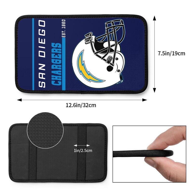 San Diego Chargers Print car armrest box cushion armrest protective cover