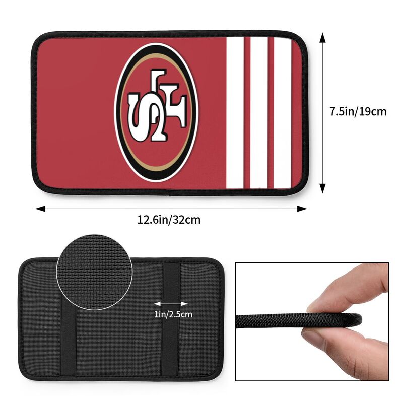 Car armrest box pad San Francisco 49ers 7 Printed central armrest box cushion protective pad