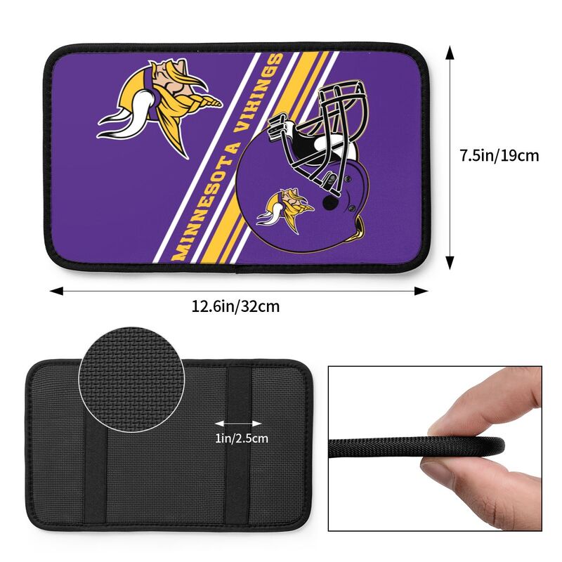 Minnesota Vikings Print armrest protective cover car armrest box cushion