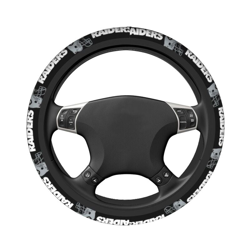Las Vegas Raiders 2 Printed elastic steering wheel cover car steering wheel protective cover