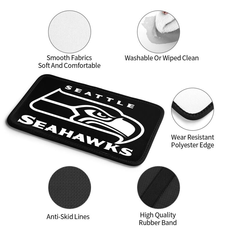 Car armrest box pad Seattle Seahawks 3 Printed center armrest box pad protective pad