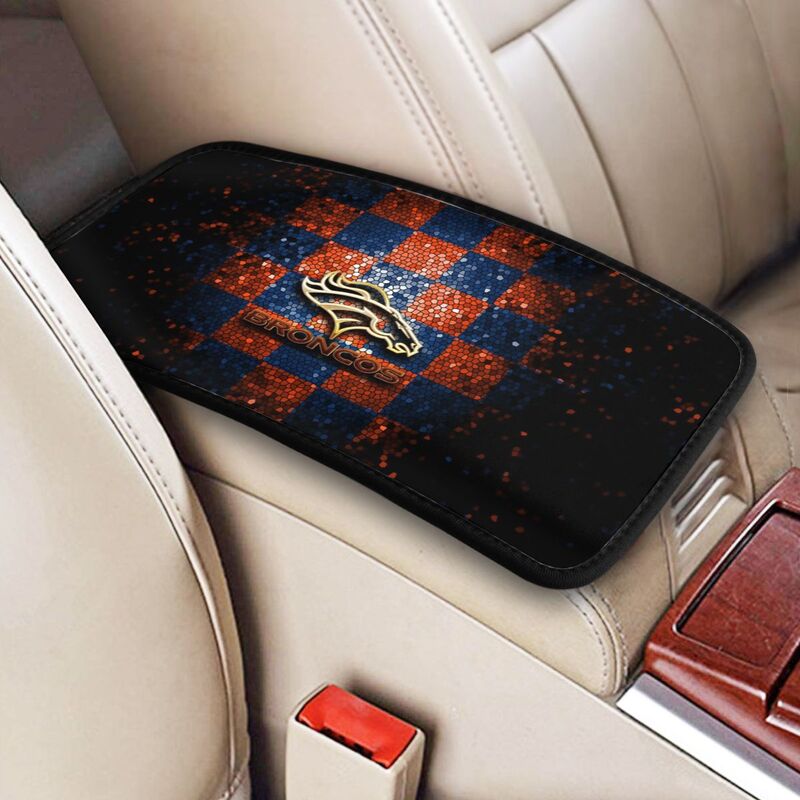 Denver Broncos2 Printed car armrest box pad anti-abrasion pad