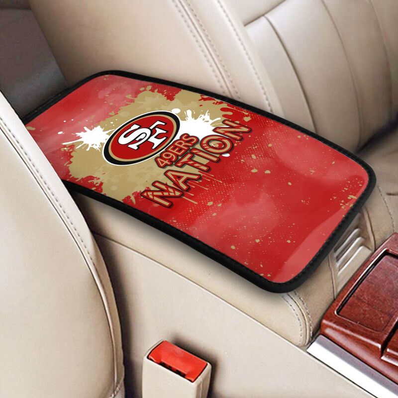 San Francisco 49ers print car center console armrest pad Car armrest box protective cover