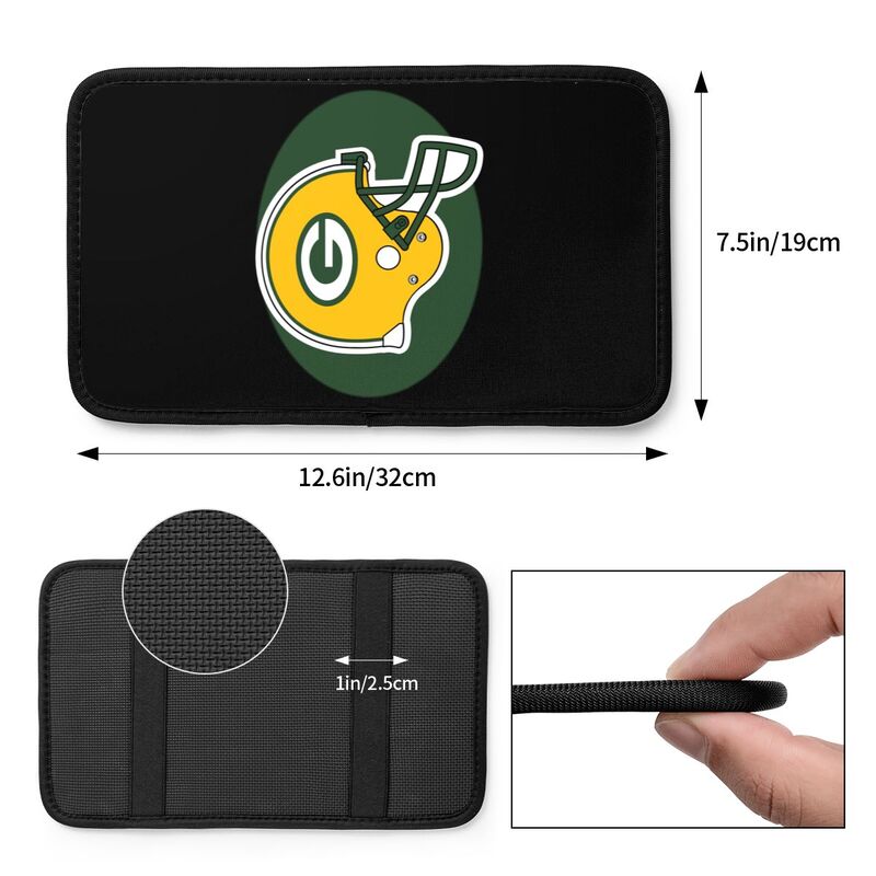 Car armrest box pad Green Bay Packers 4 Printed central armrest box pad protective pad