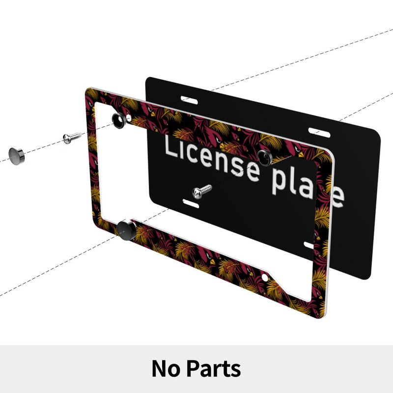 Arizona Cardinals Print Car license plate frame four hole license plate holder (one pair)