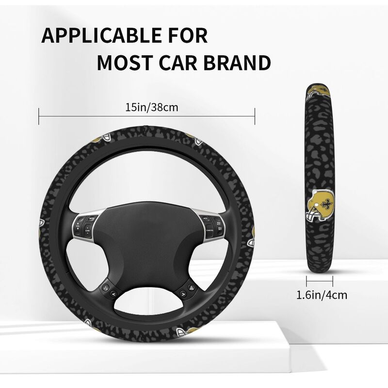 New Orleans Saints 1 Printed elastic steering wheel cover car steering wheel protective cover