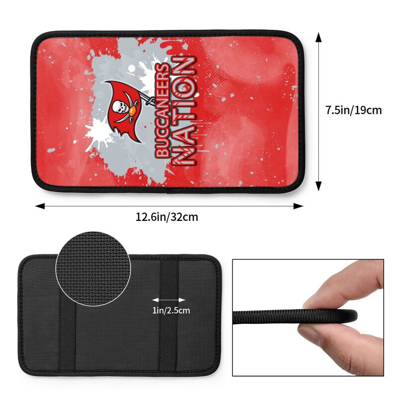 Tampa Bay Buccaneers print car center console armrest pad Car armrest box protective cover