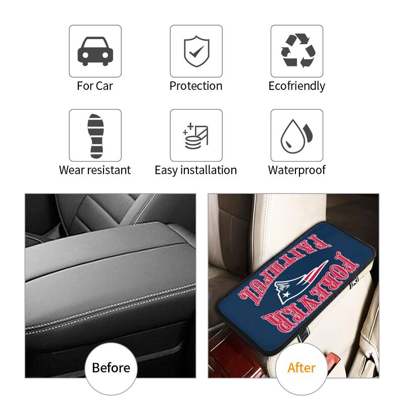 New England Patriots Print car armrest box cover armrest protective cover