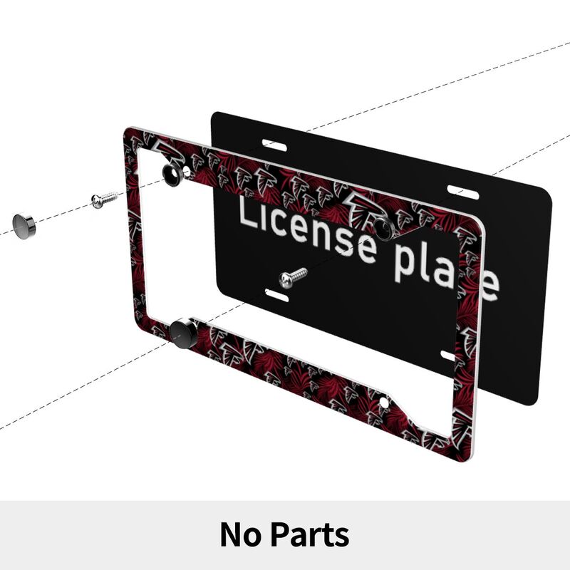 Atlanta Falcons Print Car license plate frame four hole license plate holder (one pair)