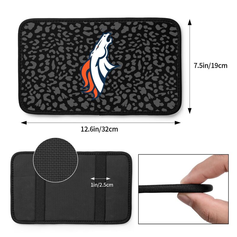 Denver Broncos 2 print Car handrail box cushion Personalized car armrest cover