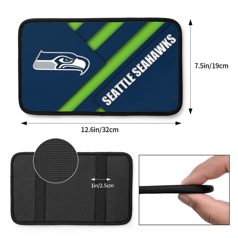 Car armrest box pad Seattle Seahawks Printed central armrest box pad protective pad
