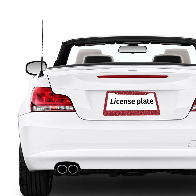 Arizona Cardinals Print front rear license plate holder circular hole license plate holder (one pair)