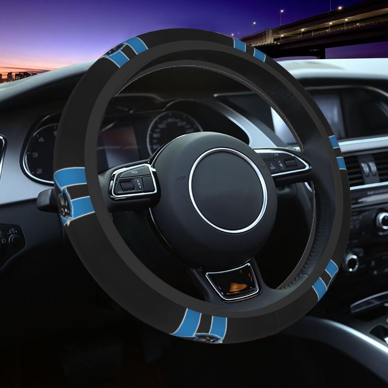 Carolina Panthers Printed breathable elastic steering wheel cover