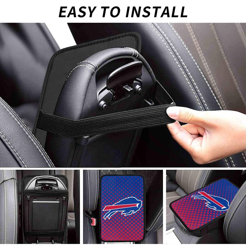 Buffalo Bills Car handrail box cushion Personalized printed car armrest cover