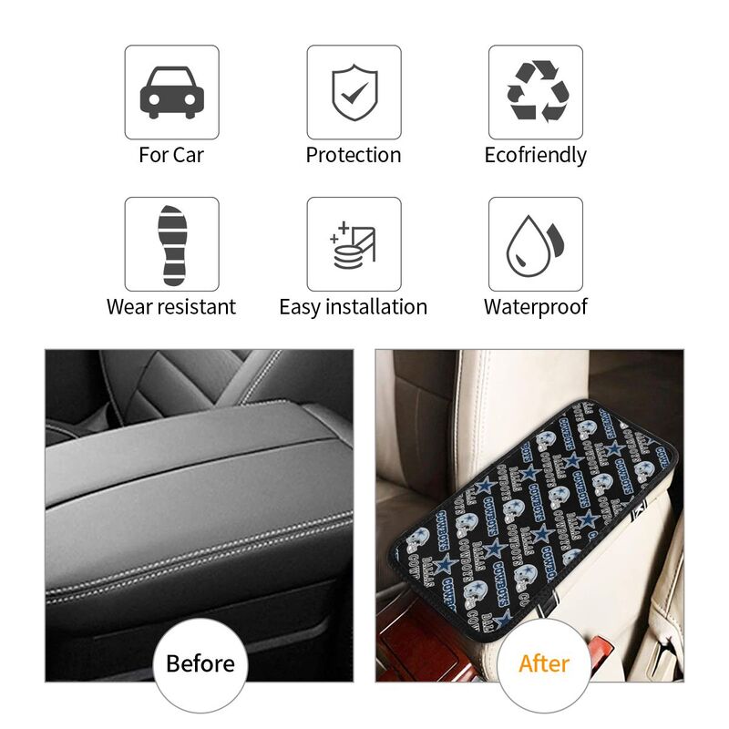 Dallas Cowboys Printing car armrest box protective pad