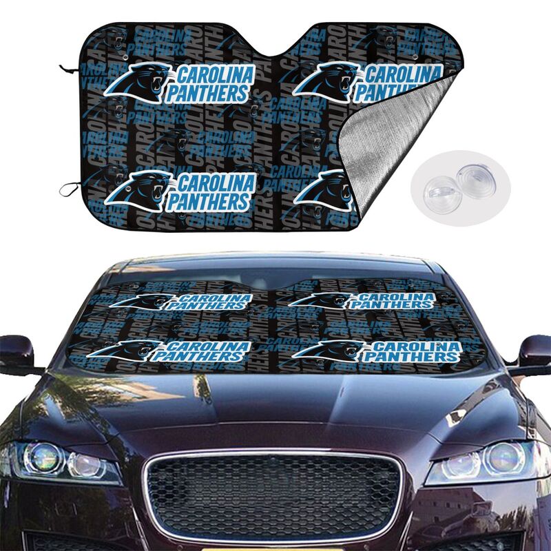 Carolina Panthers 4 Print Car windshield sunshades suitable for front Car windshield sunshades