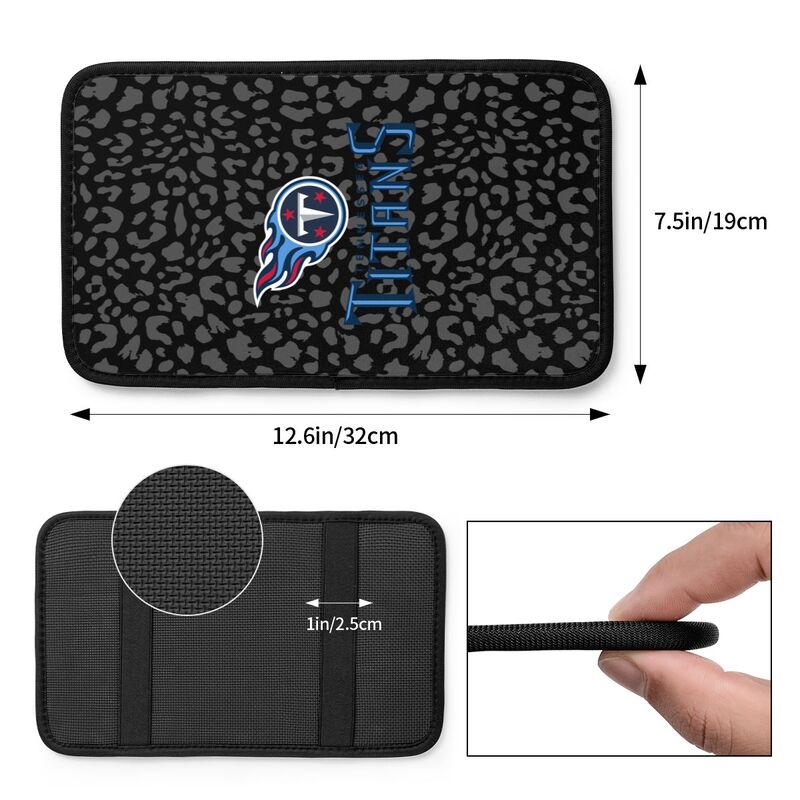 Tennessee Titans 2 printed Car handrail box cushion Personalized car armrest cover