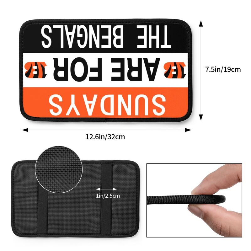 Cincinnati Bengals Personalized printed car armrest cover Car handrail box cushion