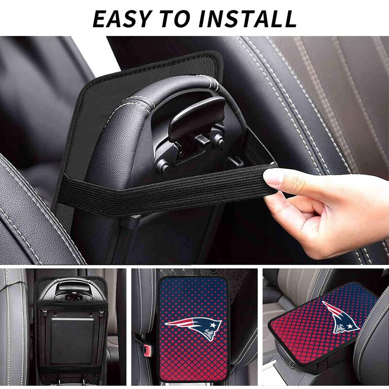 New England Patriots Car handrail box cushion Personalized printed car armrest cover