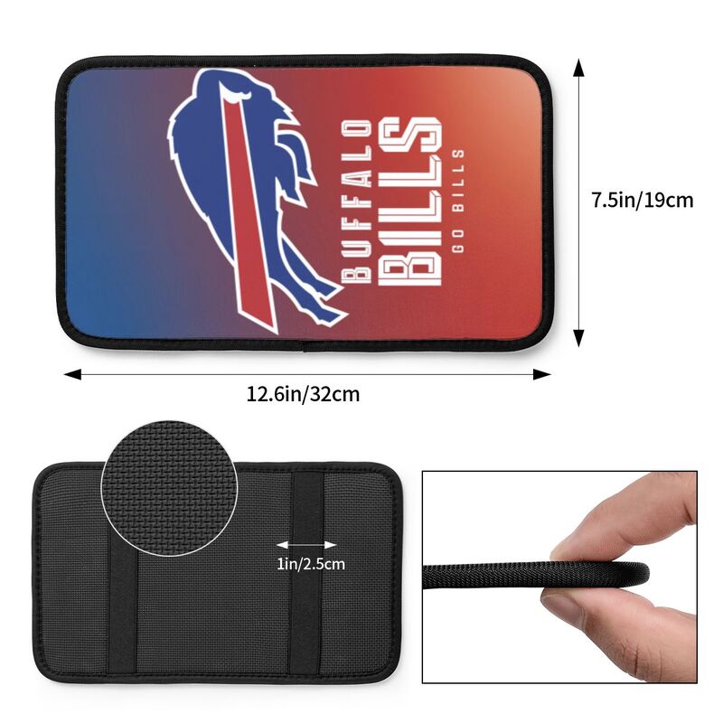 Car armrest box pad Buffalo Bills Printed central armrest box pad protective pad