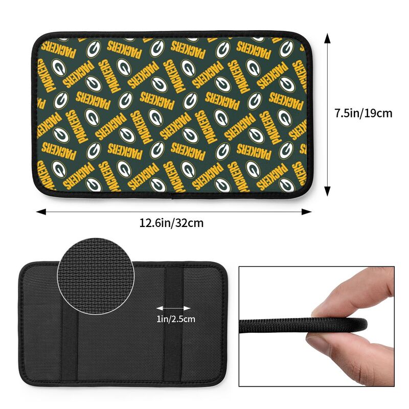 Green Bay Packers Printed armrest protective cover car armrest box cushion