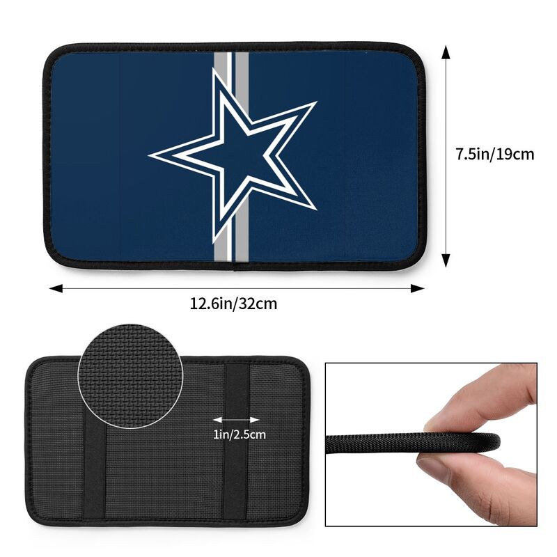 Car armrest box pad Dallas Cowboys 2 Printed central armrest box elbow pad