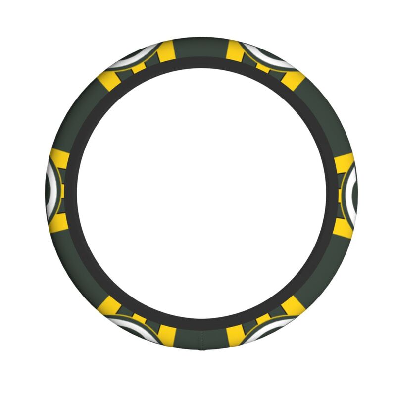 Green Bay Packers 3 Printed breathable elastic steering wheel cover anti slip cover