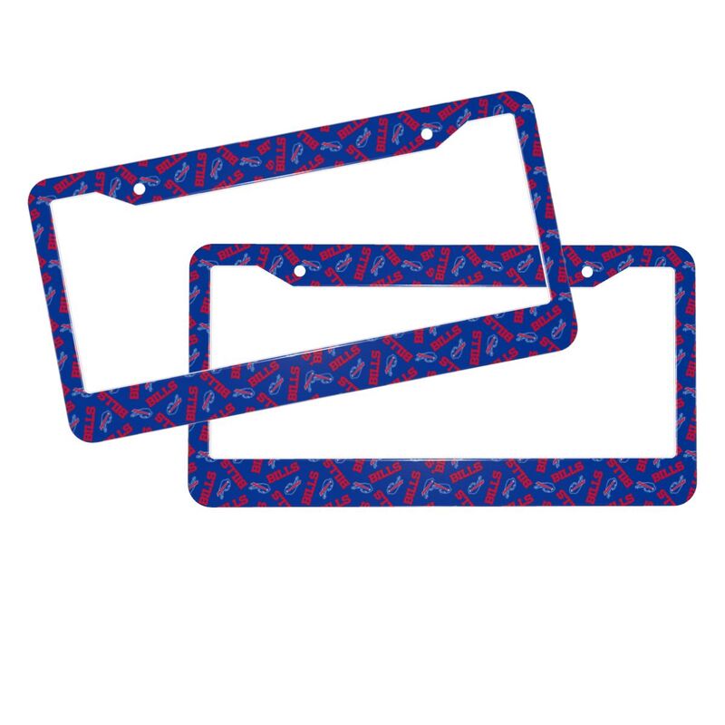Buffalo Bills Print front rear license plate holder circular hole license plate holder (one pair)