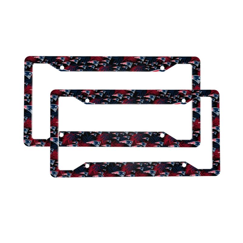 New England Patriots Print Car license plate frame four hole license plate holder (one pair)