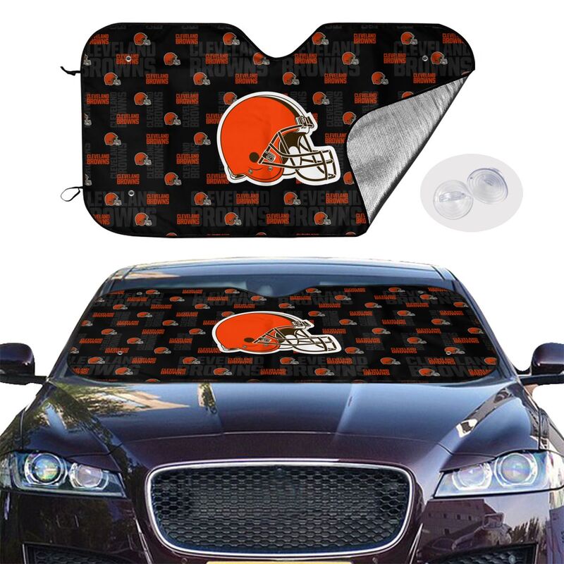 Cleveland Browns Printed is suitable for front Car windshield sunshades Car windshield sunshades