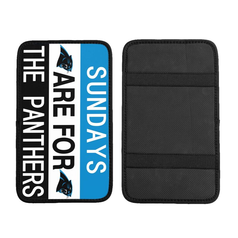 Carolina Panthers Personalized printed car armrest cover Car handrail box cushion
