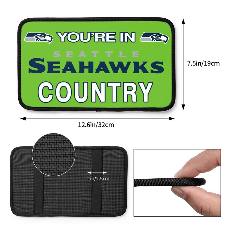 Seattle Seahawks Printed car armrest box pad elbow support pad