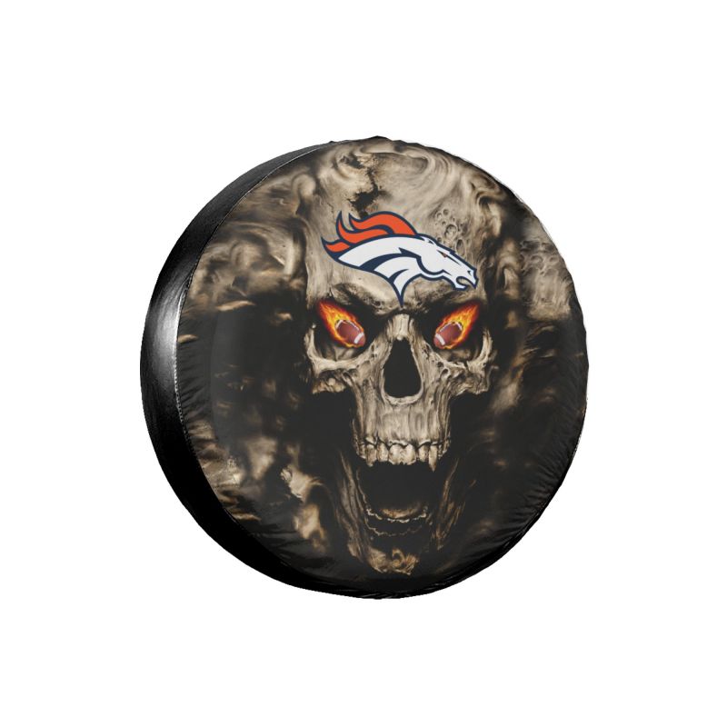 Denver Broncos print Skull print car tire cover tire dust cover