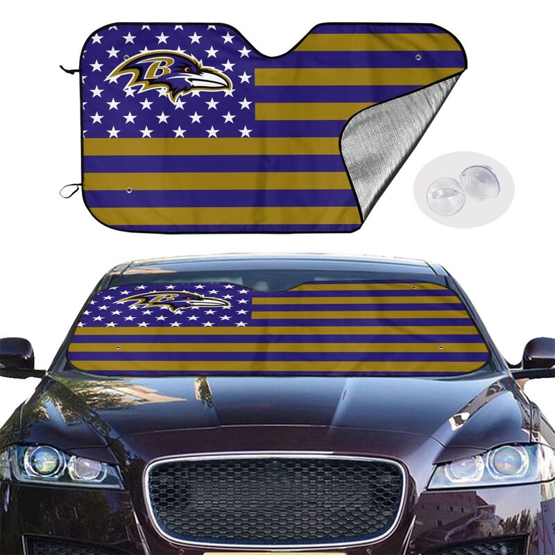 Baltimore Ravens 4 Printed car windshield sunshade (multi size) front windshield sunshade