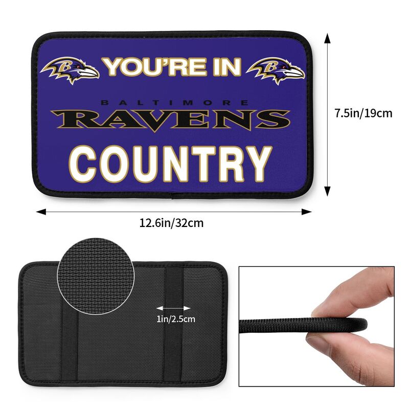 Baltimore Ravens Printed car armrest box pad elbow support pad