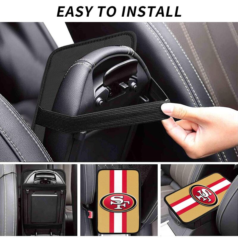 Car armrest box pad San Francisco 49ers Printed central armrest box cushion protective pad