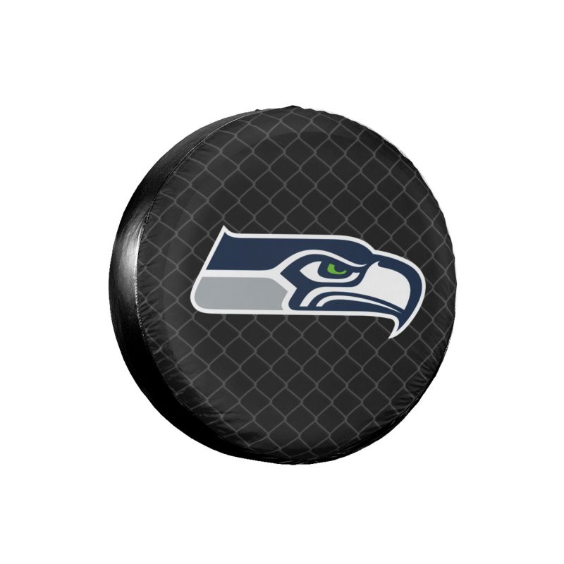 Seattle Seahawks Grid background car tire waterproof dustproof protective cover