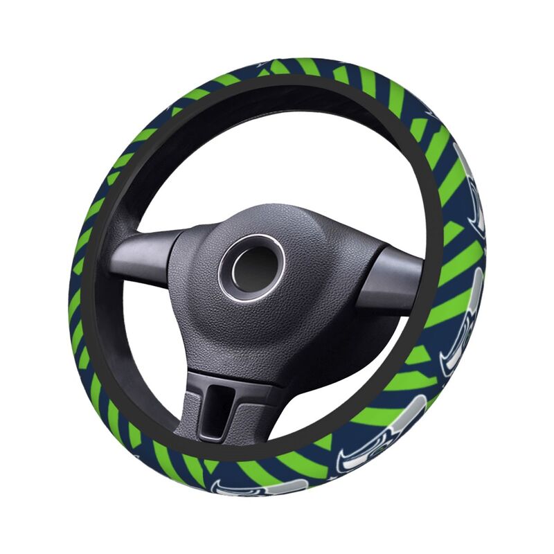 Seattle Seahawks 1 Printed breathable elastic steering wheel protective cover