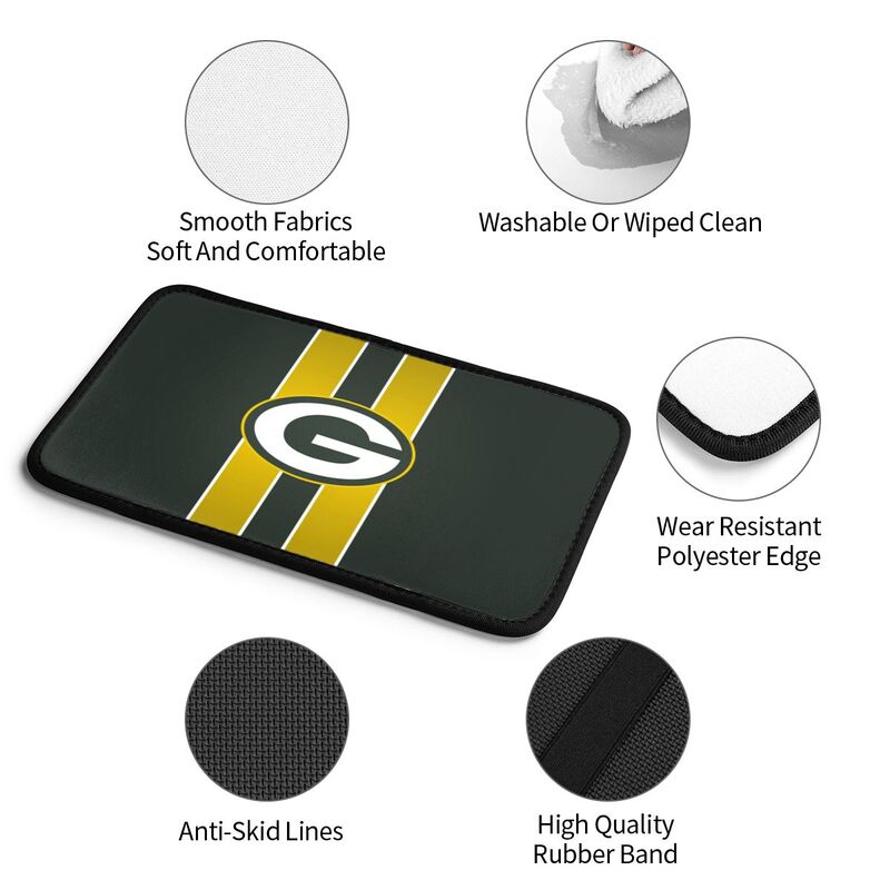 Green Bay Packers2 Printed car armrest box pad anti-abrasion pad