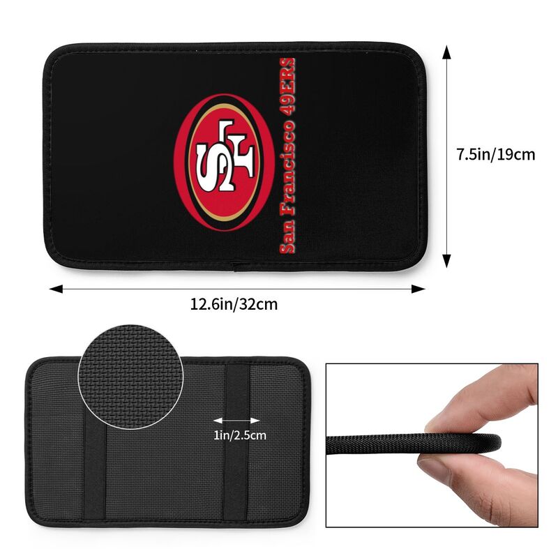 Car armrest box pad San Francisco 49ers Printed central armrest box pad protective pad