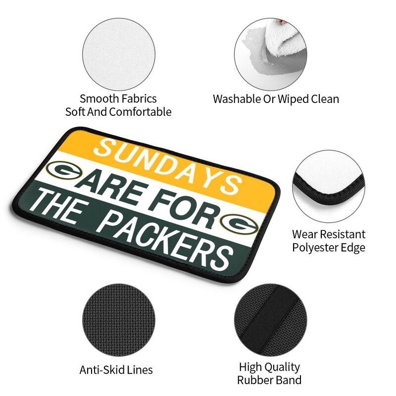 Green Bay Packers Personalized printed car armrest cover Car handrail box cushion