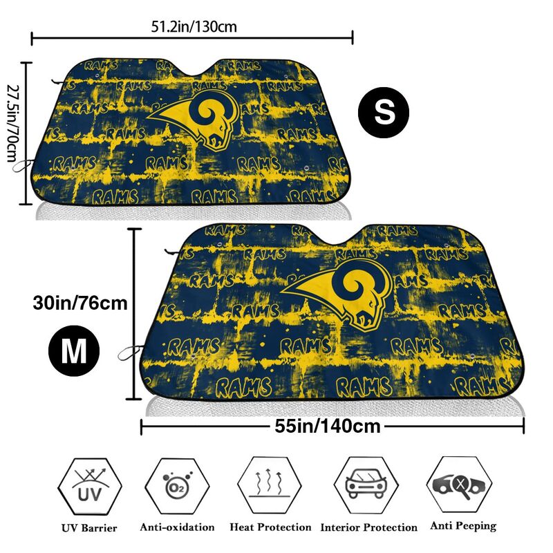 Los Angeles Rams Printed front windshield sunshade car windshield sunshade (multi size)