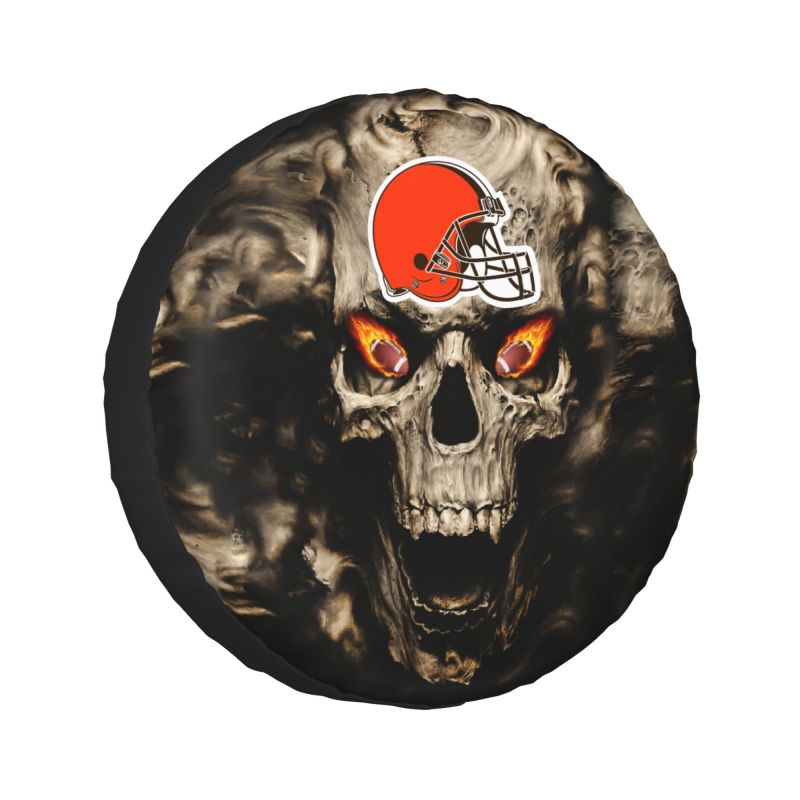 Cleveland Browns print Skull print car tire cover tire dust cover
