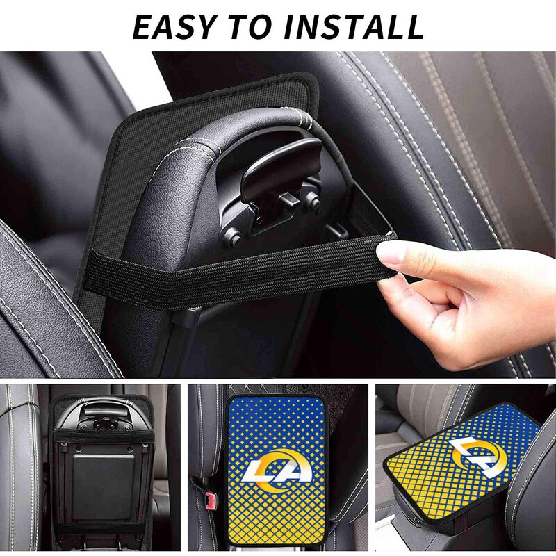 Los Angeles Rams Car handrail box cushion Personalized printed car armrest cover