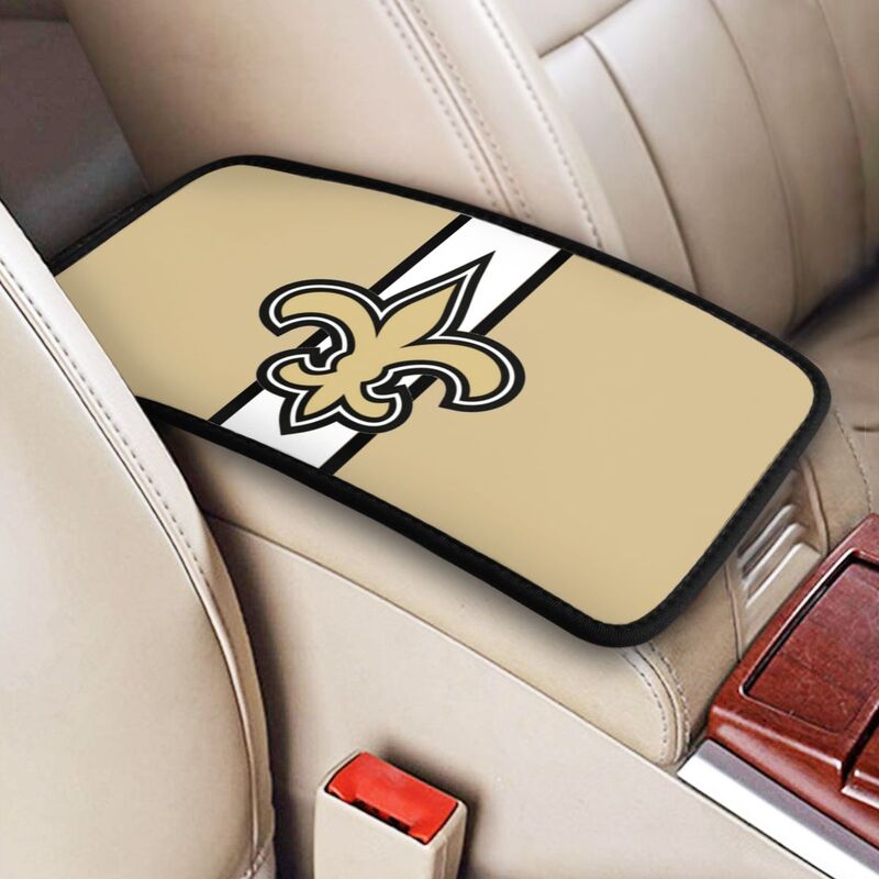 New Orleans Saints4 Printed car center armrest box pad anti slip pad