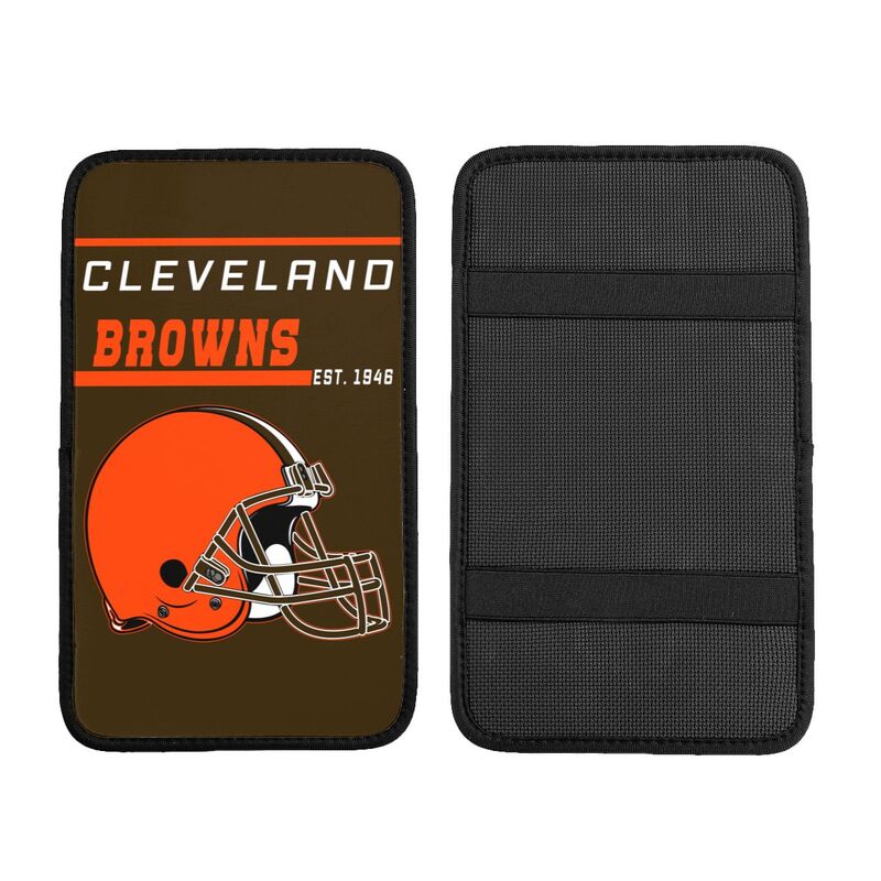 Cleveland Browns Print car armrest box cushion armrest protective cover