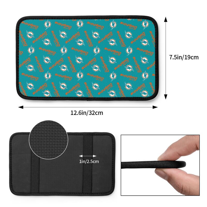 Miami Dolphins Printed armrest protective cover car armrest box cushion