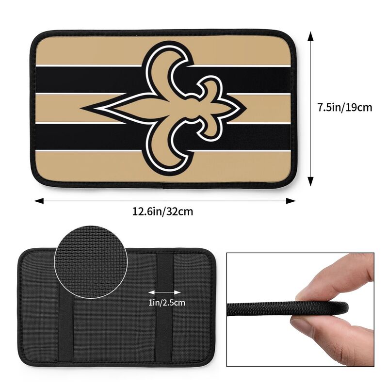 New Orleans Saints1 Printed car center armrest box pad anti slip pad