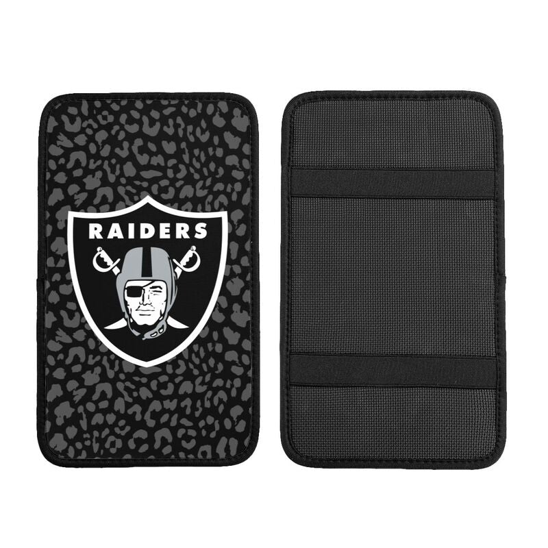 Las Vegas Raiders printed Car handrail box cushion Personalized car armrest cover